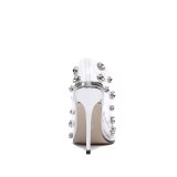 Kcenid Stiletto Pointed Toe High Heels Crystal Wedding Party Shoes 0056-34