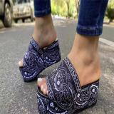 Summer Sandals Printed Slippers Open Toe Slides