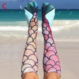 Summer Fashion Mermaid Unicorn Print Knee High Socks FB8W25768D
