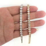 Hip Hop Men Iced Out Rhinestones Chain Bling Tennis Charm Bracelets P393104