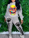 Hooded Special Design Long Sleeve Cool Print Tracksuits 107889