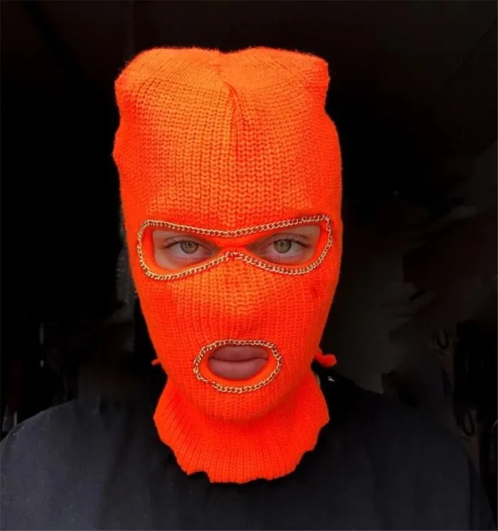 Metal Chain Balaclava Ski Winter Hat Hats Z131728