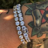 Hip Hop Men Iced Out Rhinestones Chain Bling Tennis Charm Bracelets P393104