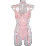 Women Hollow Out Bandage Rompers Backless Bodysuits 1392103b