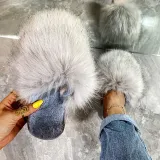 Winter Home Shoes Women House Slippers Warm Faux Fur Slides 05162