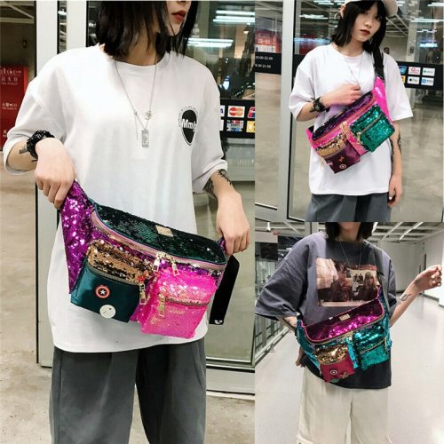 Fashion Women's Sequined Crossbody Bag Cross Shoulder Travel Bags 96107