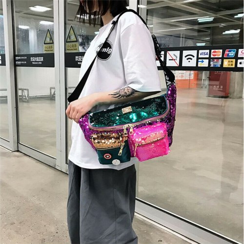 Fashion Women's Sequined Crossbody Bag Cross Shoulder Travel Bags 96107