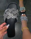 Summer Women Crystal Shiny Slippers Slides