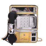 Women Bag Laser Simulation Public Telephone Alphanumeric Shape Handbags 35234354455