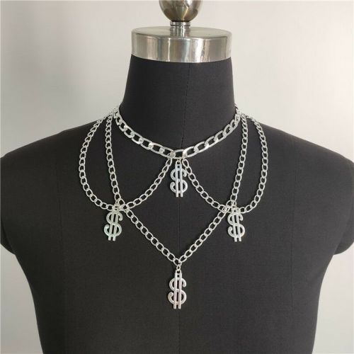 Crystal Rhinestone Multilayer Chain Chokers Necklaces fb204152