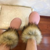 Women Winter Warm Faux Fox Fur Snow Boots 588899