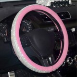 Diamond Crystal Rhinestone Car Leather Steering Wheel Covers 00112