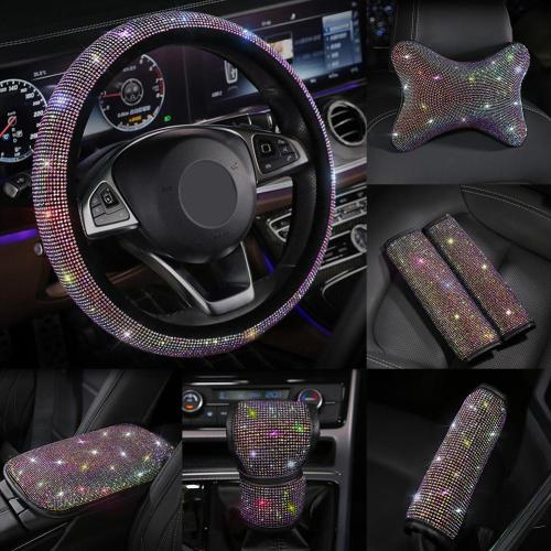 Shining Rhinestones Crystal Car Steering Wheel Cover 0617