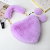 Faux Fur Cute Messenger Bags Clutch Winter Soft Plush Ladies Handbags 03647