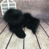 Fashion Big Faux Fox Fur Women Snow Boots 582536MK