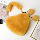 Faux Fur Cute Messenger Bags Clutch Winter Soft Plush Ladies Handbags 03647