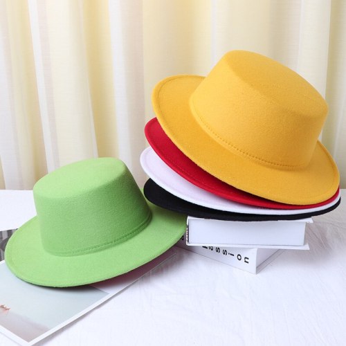 Caluriri Hot Sale Spring and Autumn Unisex Top Wool Felt Hats
