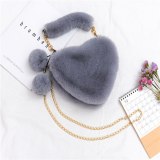 Faux Fur Cute Messenger Bags Clutch Winter Soft Plush Ladies Handbags 03647