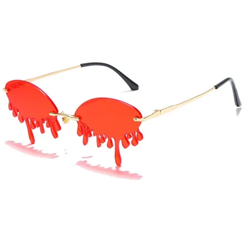 Women New Vintage Unique Tears Shape Steampunk Sunglasses 533041