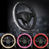 Diamond Crystal Rhinestone Car Leather Steering Wheel Covers 00112