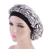 Adjust Solid Satin Bonnet Hair Silk Head Wrap Shower Bonnets TJM-25667