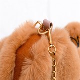 Faux Fur Cute Messenger Bags Clutch Winter Soft Plush Ladies Handbags 03647