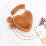 Faux Fur Cute Messenger Bags Clutch Winter Soft Plush Ladies Handbags 03647