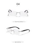 Diamond Men Square Glasses Frame Sunglasses 0703243
