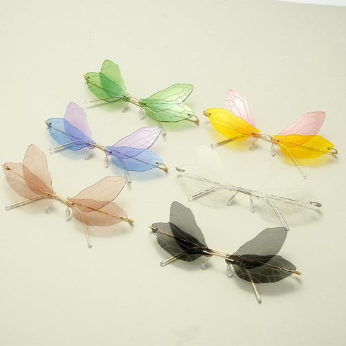 Butterfly Rimless Sunglasses Fashion Steampunk Sunglasses 711526