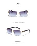 Diamond Men Square Glasses Frame Sunglasses 0703243