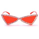 Sexy Cat Eye Diamond Red Triangle Sunglasses 208596