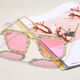 Oversized Square Diamond Sunglasses 532536