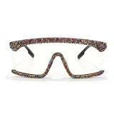 New Style Integrated Windshield Handmade Diamond Pearls Sunglasses 003041