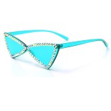 Sexy Cat Eye Diamond Red Triangle Sunglasses 208596
