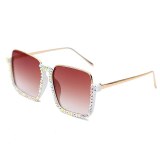 Classic Diamond Half Frame Sunglasses GVB6045364