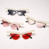 Pearl Cat Eye Trendy Ocean Sunglasses 807081