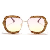 Women Oversized Diamond Sqaure Shades Sunglasses 94859