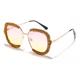 Women Oversized Diamond Sqaure Shades Sunglasses 94859