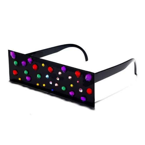 Women Diamond Oversized Rimless Sunglasses 401223
