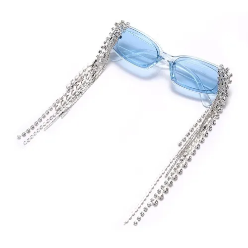 Vintage Tassel Rhinestones Unique Diamond Sunglasses 33192103