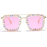 Oversized Square Diamond Sunglasses 532536