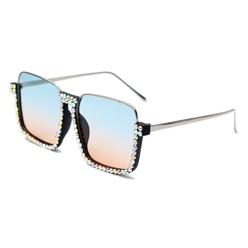 Classic Diamond Half Frame Sunglasses GVB6045364
