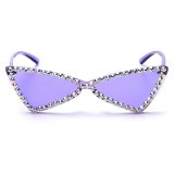 Sexy Cat Eye Diamond Red Triangle Sunglasses 208596