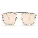 Oversized Square Diamond Sunglasses 532536