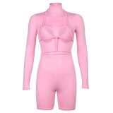 Solid Sporty Fitness Bodysuits Bodysuit Outfit Outfits KJ60489W01H