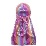 Shiny Men Silky Durag Sparkled Pirate Hat Print Hair Durags CW-DU-rag00213