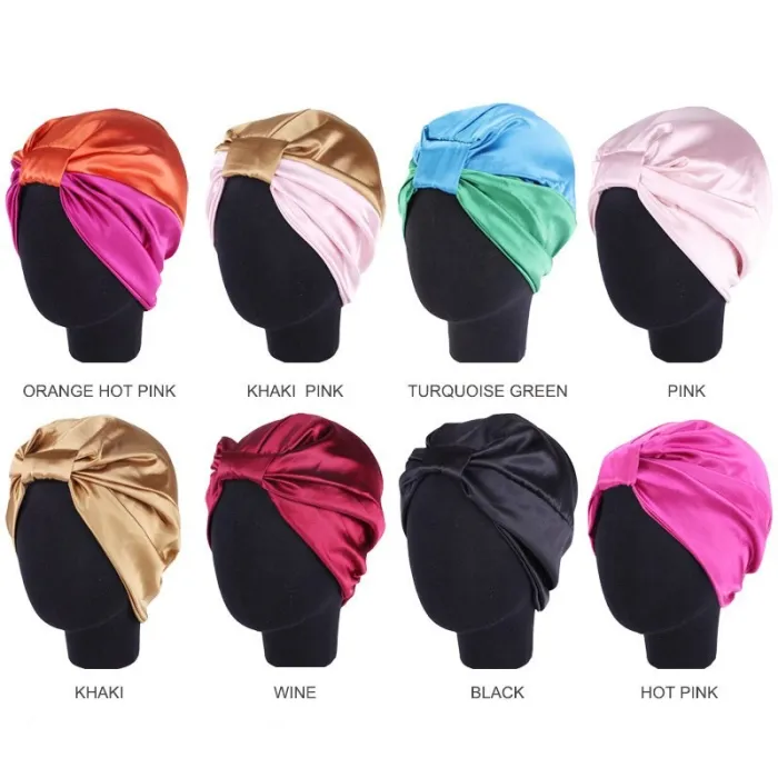 Silk Salon Bonnet Women Sleep Shower Bonnets TJM-43344