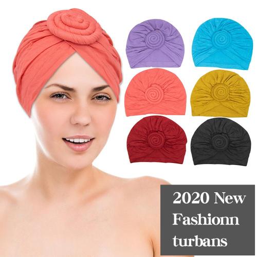 Women Head  Wraps Chemo Beanies Elastich Knot Turban Turbans