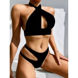 Elegant Halter Bikini Women's Swimsuits Leopard Swimwear B209110W