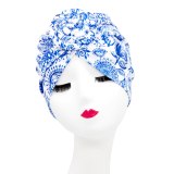 Women Head Scarf Turban Caps Trendy Printed Bonnet Bonnets